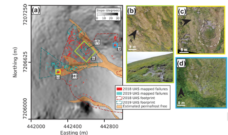 Landforms and slope failures at the Teller 47 watershed.